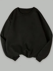 [Women's Athletic Sweatshirt] Women's Athletic Round Neck Sweatshirt - 100% Polyester Long Sleeve Pullover - Machine Washable Stretch Top - Autumn/Winter Casual Sportswear - Women's Winter Clothing - Women's Top - veyora