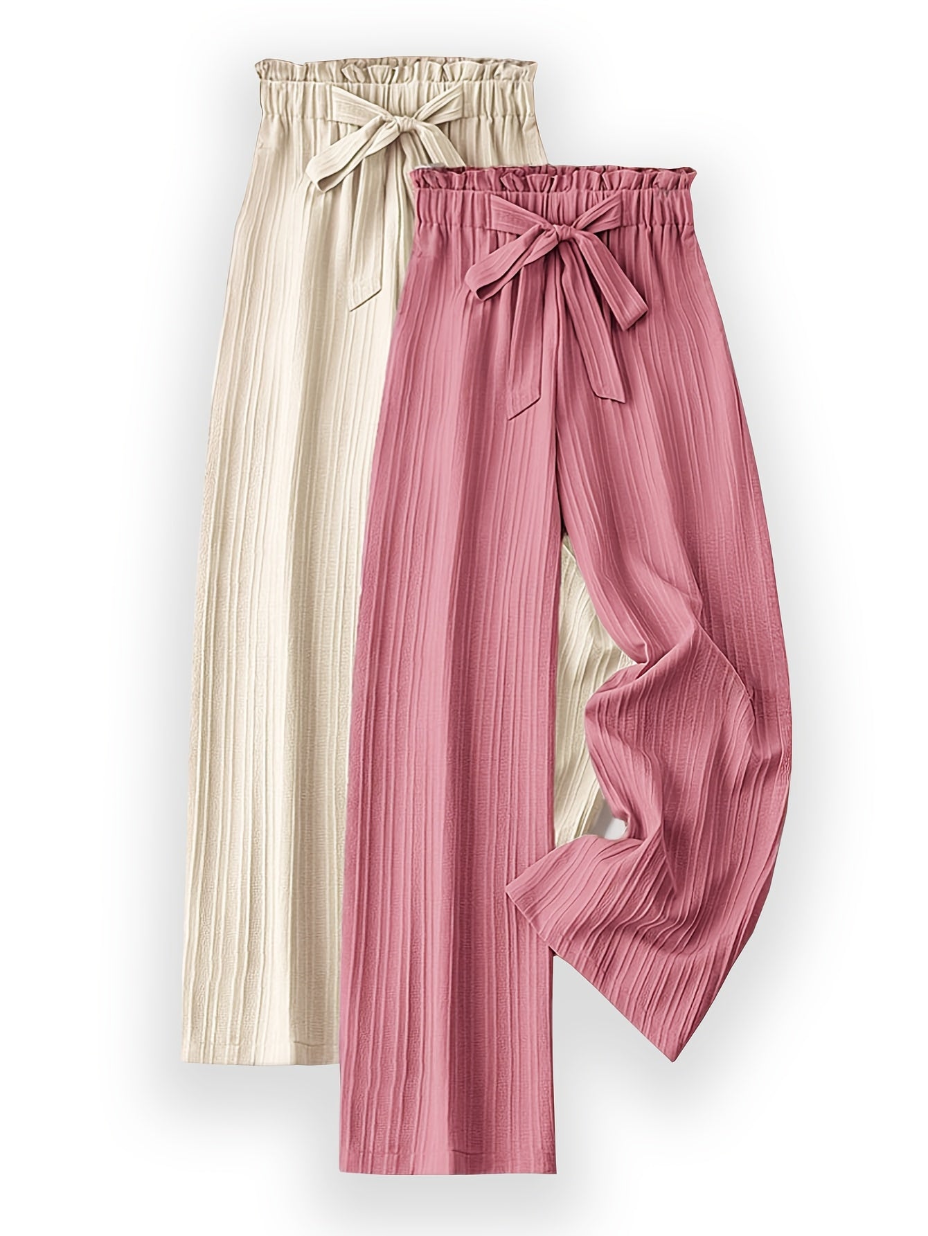Two - Piece Women'S Clothing Loose Pleated Texture Trousers - veyora
