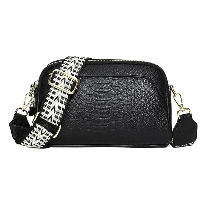 Olivia™ Elegant Allure | Croc - Pattern Mini Crossbody Bag - veyora