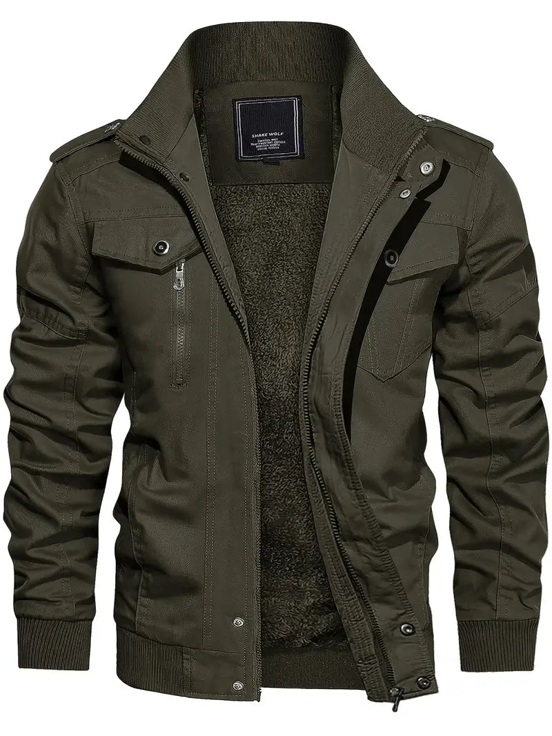 Men's Winter Cargo Jacket - Lightweight, Breathable, with Pockets - veyora