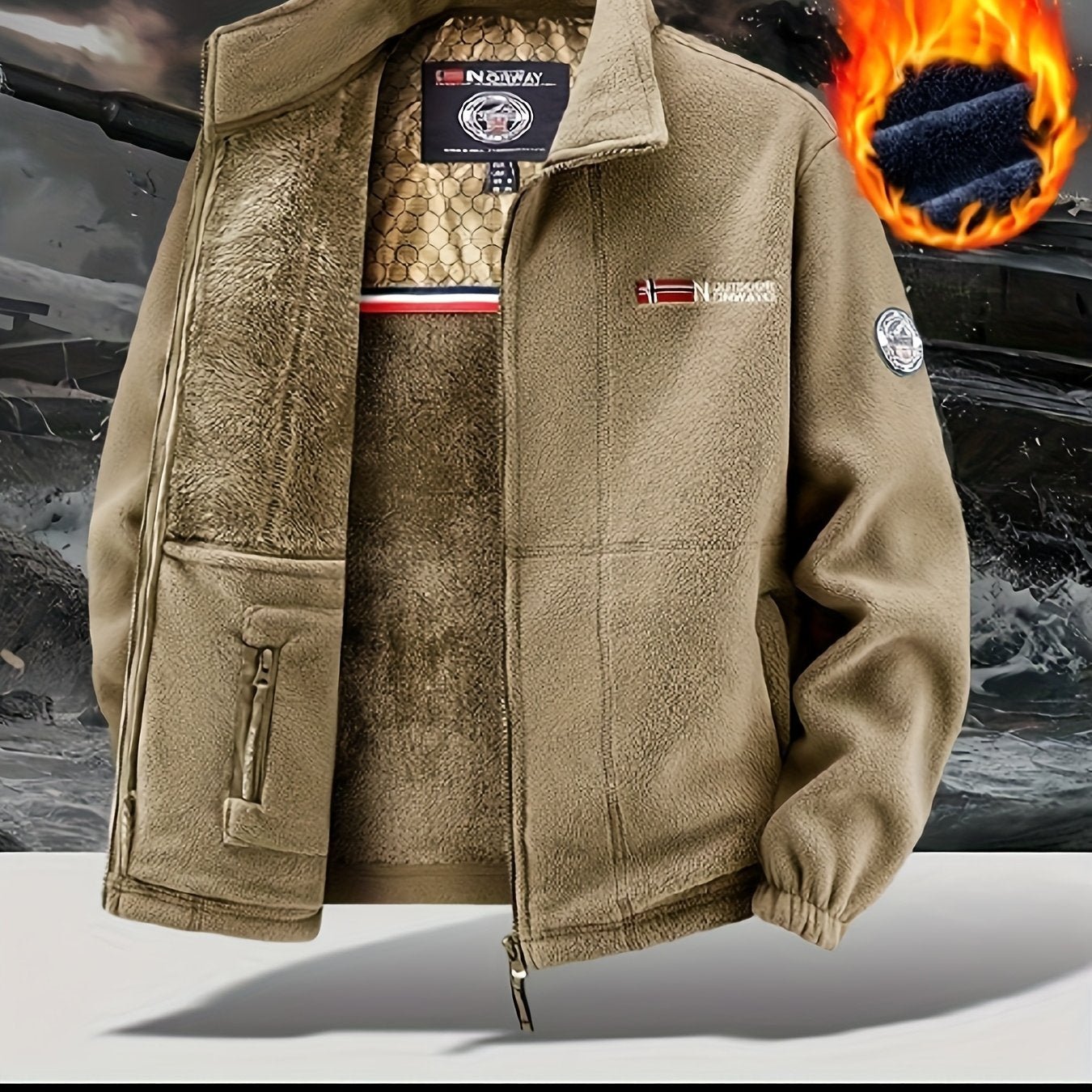 The New Valentine'S Day Collection from [Shule Water OBM] Has Launched, Featuring Thickened And Fleece - Lined Jackets for The Autumn And Winter Season. Made with Stylish Fleece Fabric And a Graphene Lining - veyora