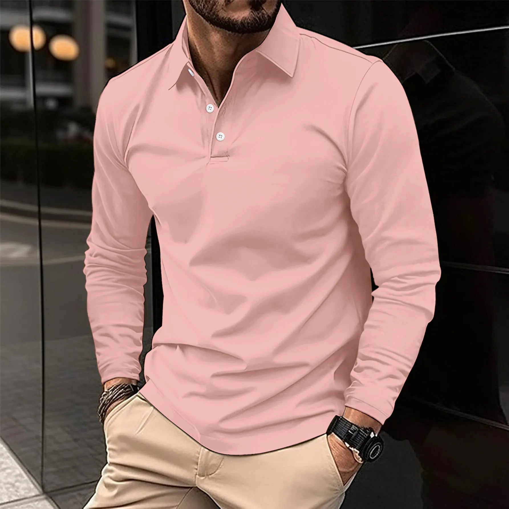 Casual Long-Sleeved Polo