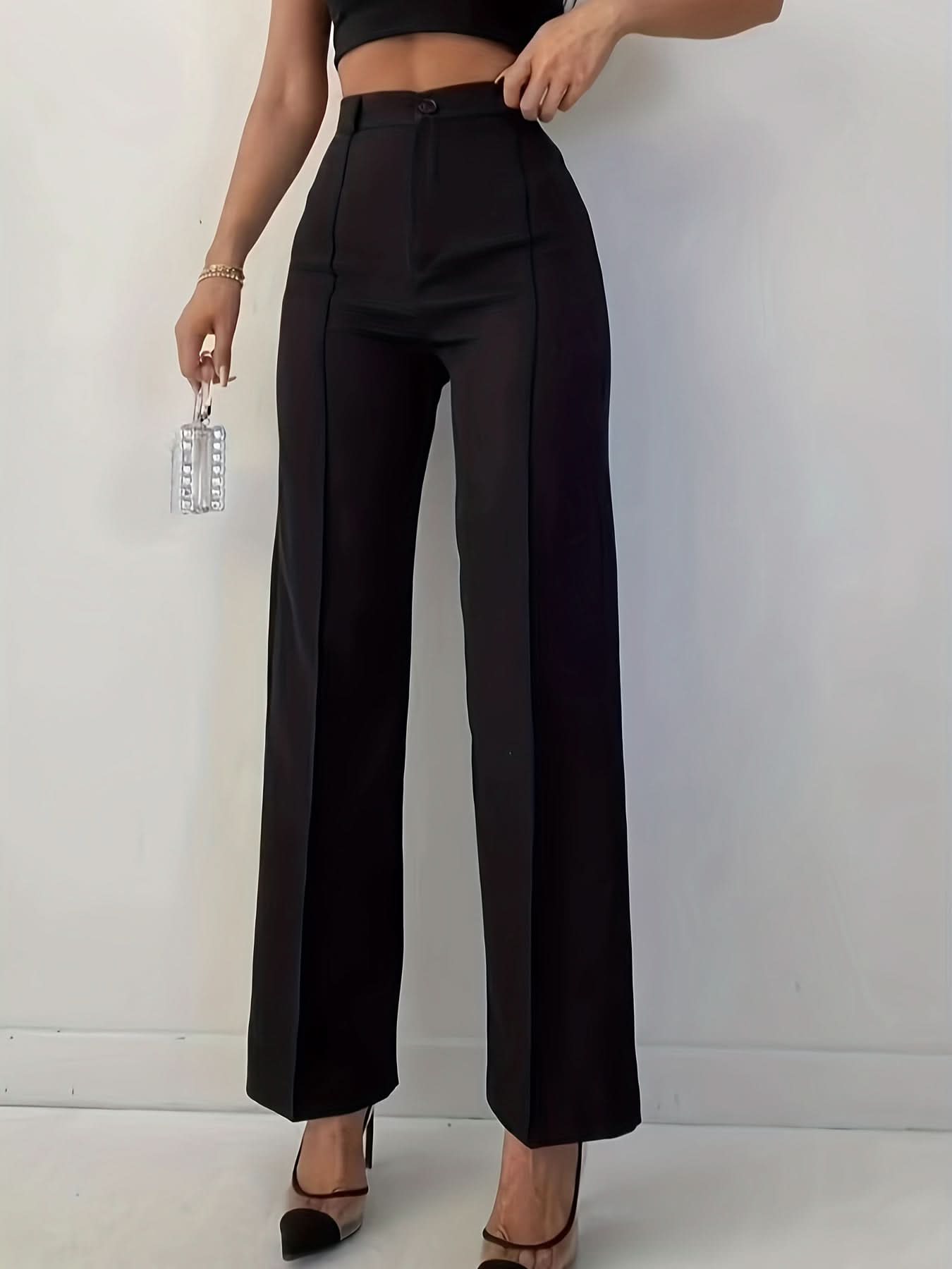 Women's High - Waisted Pants - veyora