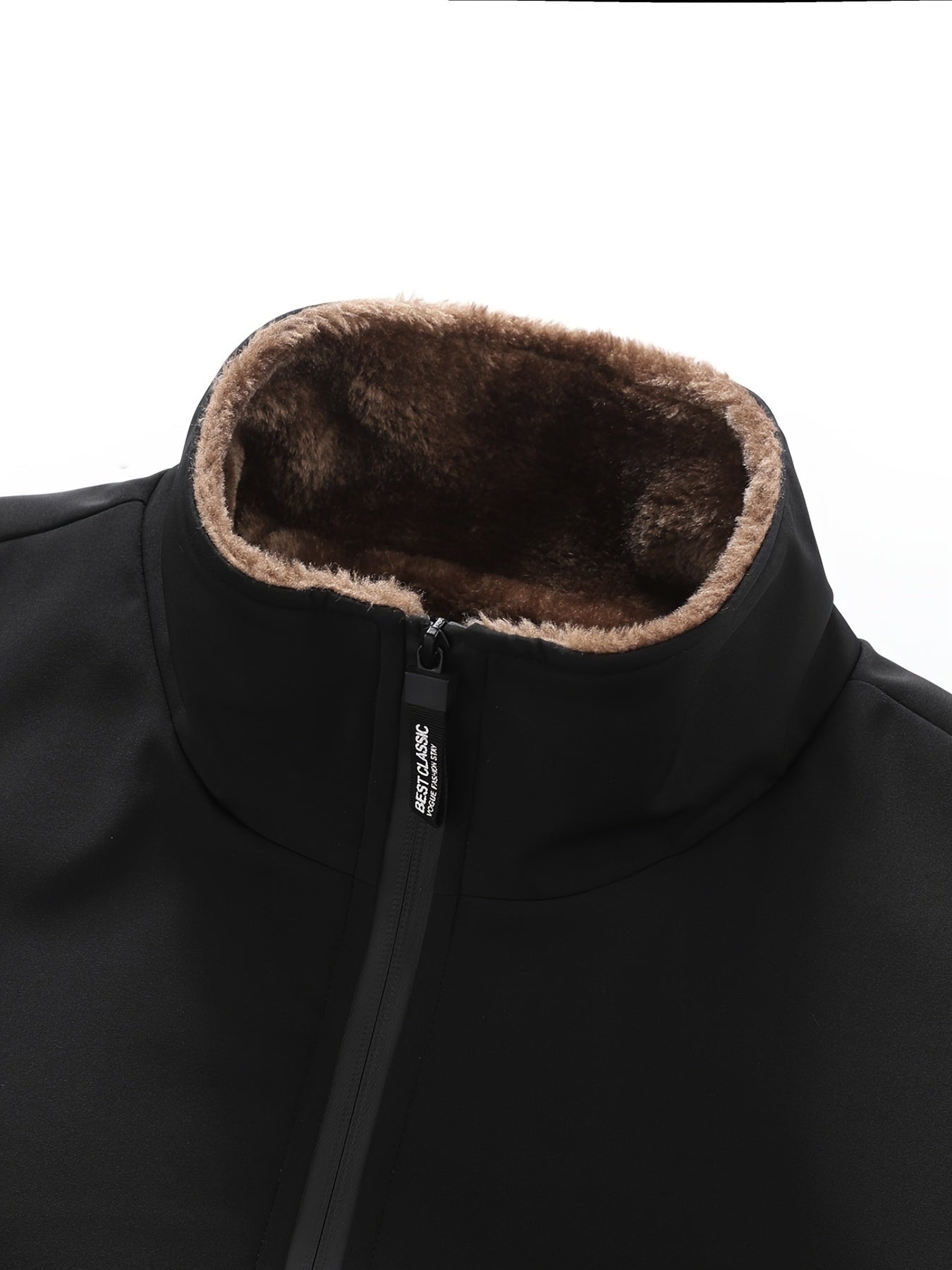 Men's New Stand - up Collar Casual Autumn and Winter Jacket Jacket Men's Velvet Padded Warm Fashion Winter Clothes - padded Jacket - veyora