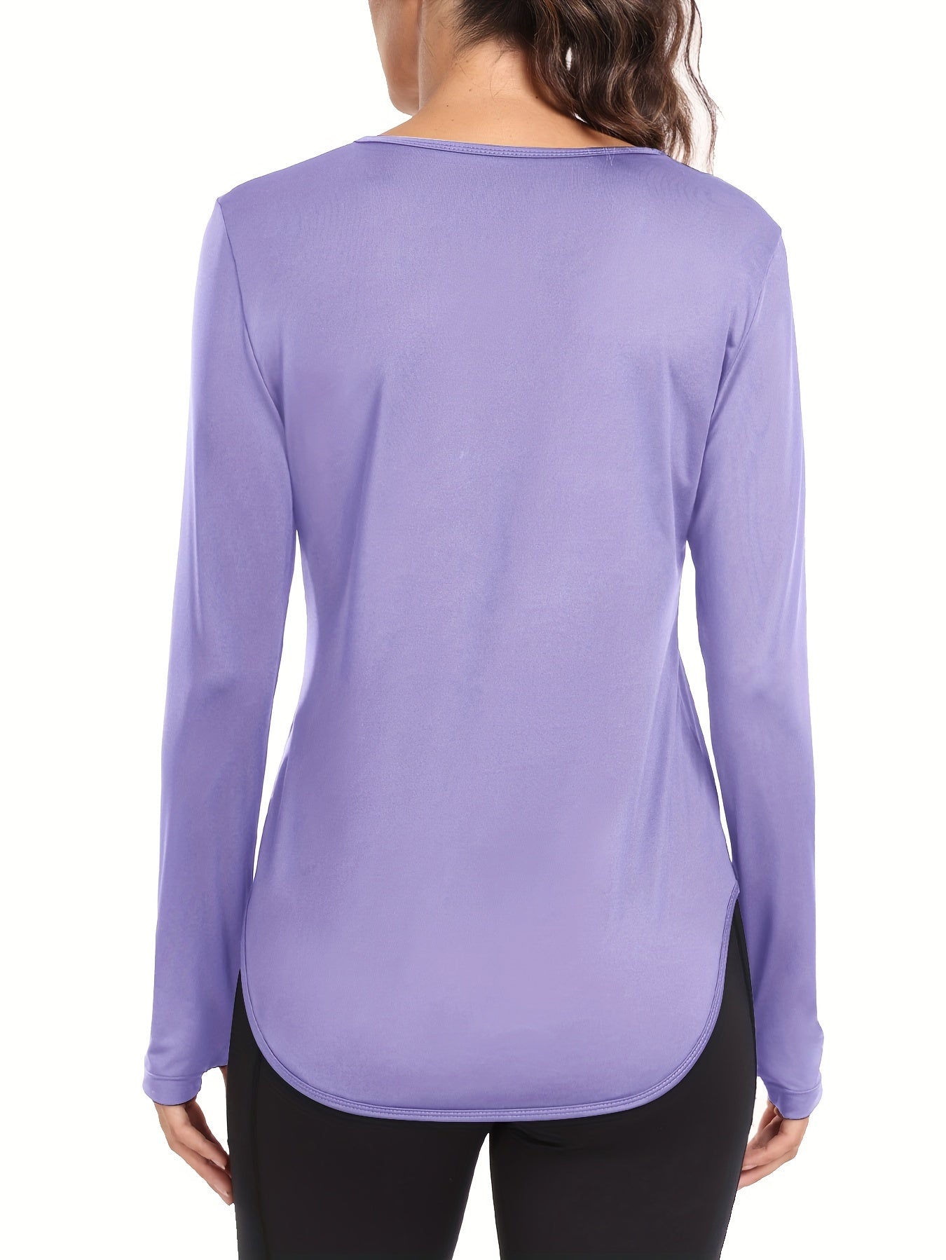 Womens Long Sleeve T-Shirt - Ultra-Lightweight, Breathable, Fashionable Sports Top with Thumb Holes Design - Provides Superior Sun Protection for Yoga, Running, and Outdoor Activities
