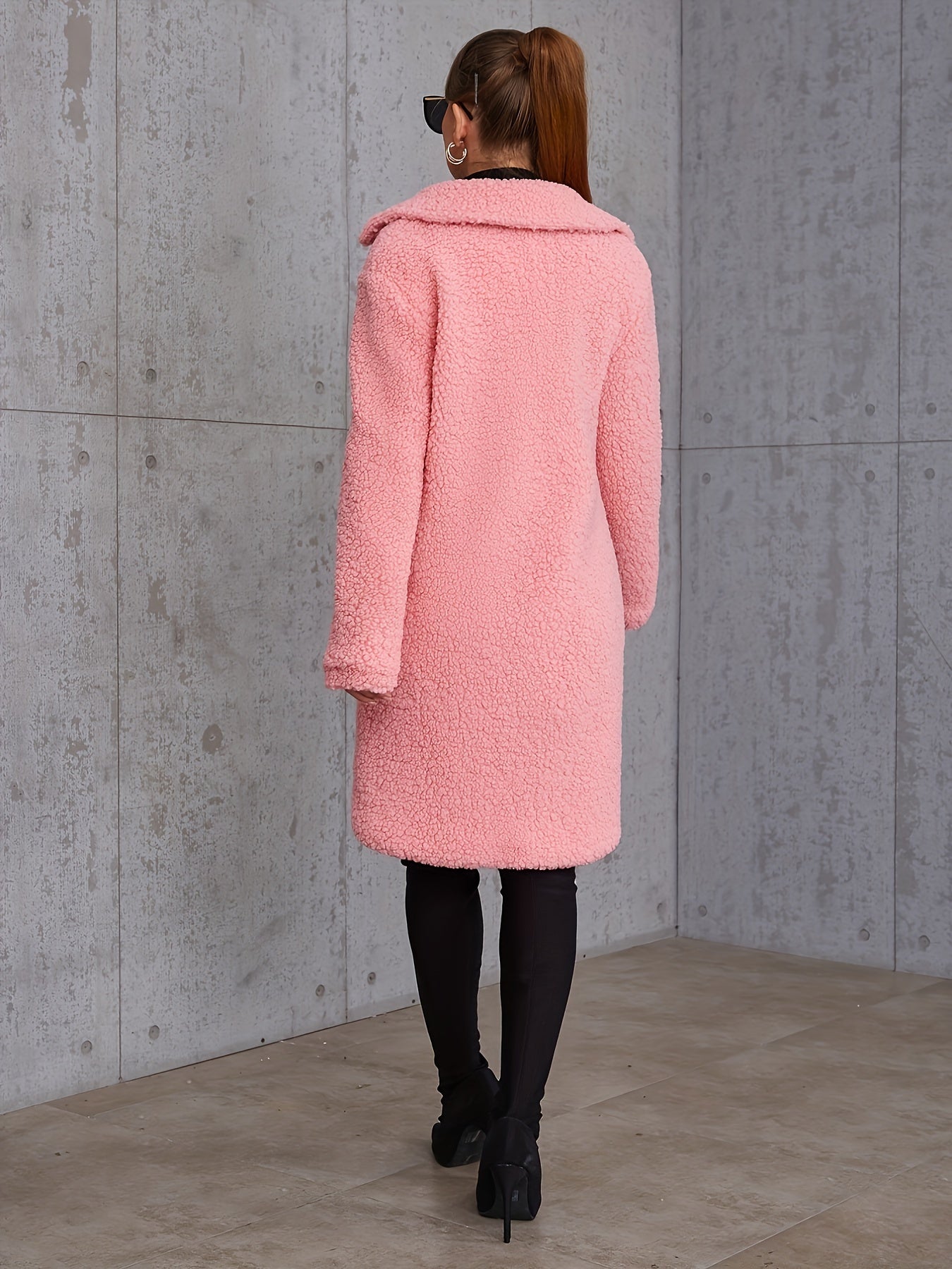 Long Solid Color Coat for Women for Autumn And Winter - veyora
