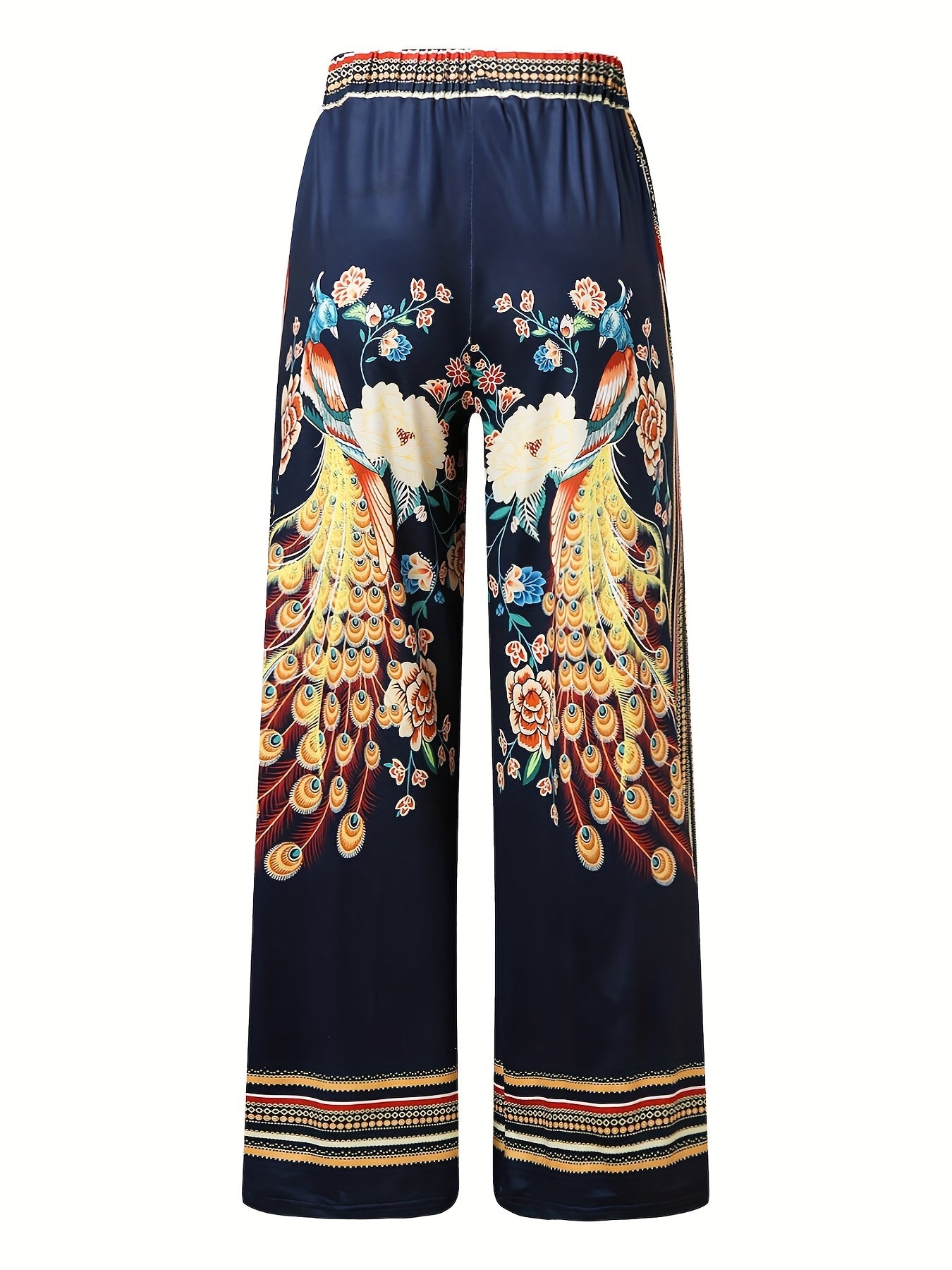2023 Fashion Peacock Single - Sided Brushed Printed Long Pants - veyora
