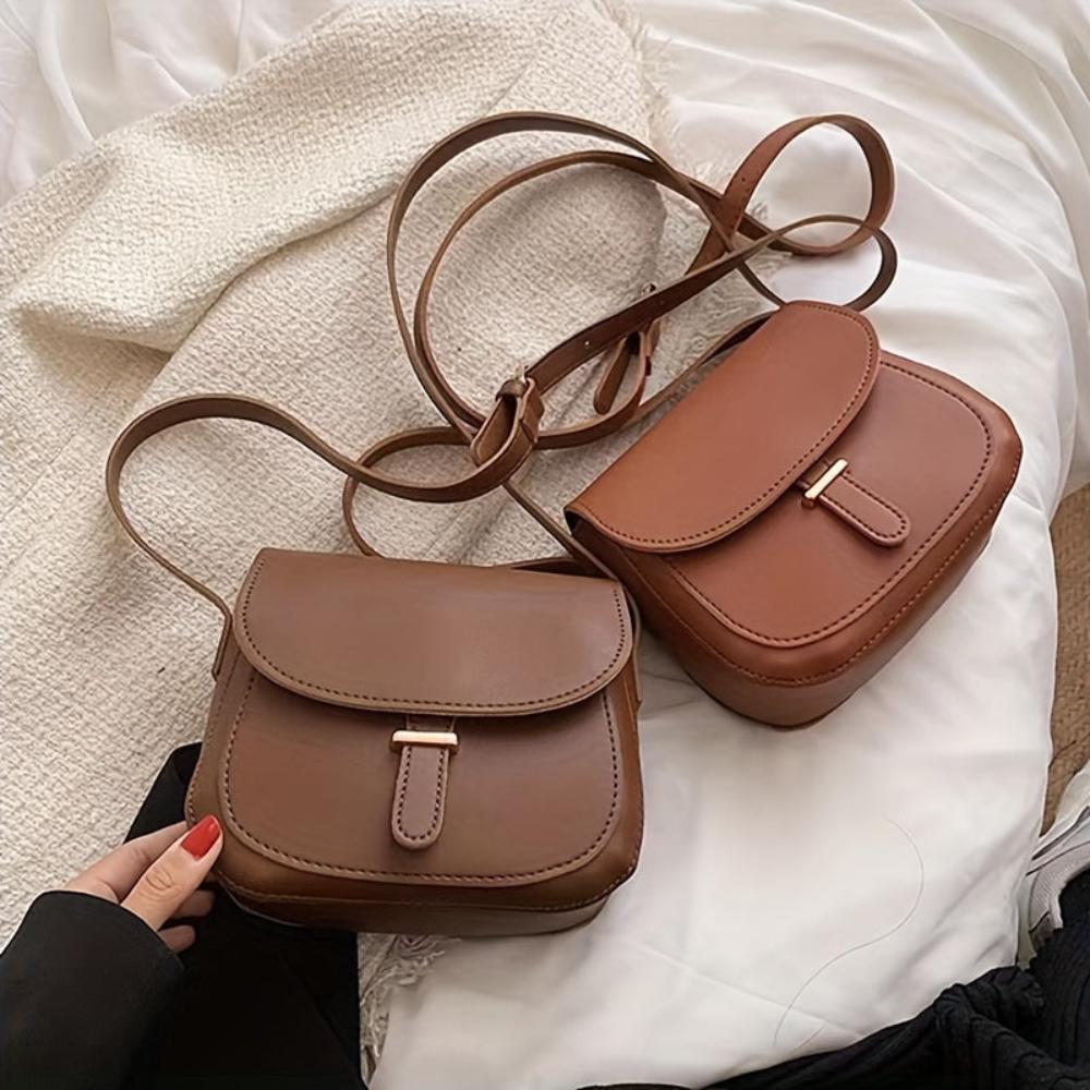 Aria™ Retro Grace | Elegant Saddle Crossbody Bag - veyora