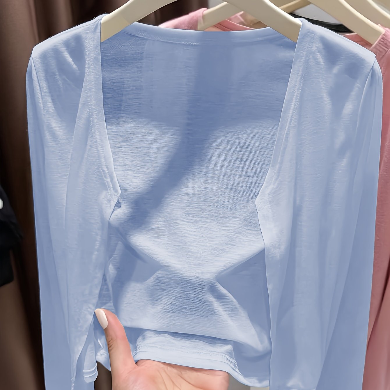 Solid Color Lightweight Cardigan for Women, Long Sleeve Outerwear for Spring And Autumn - veyora