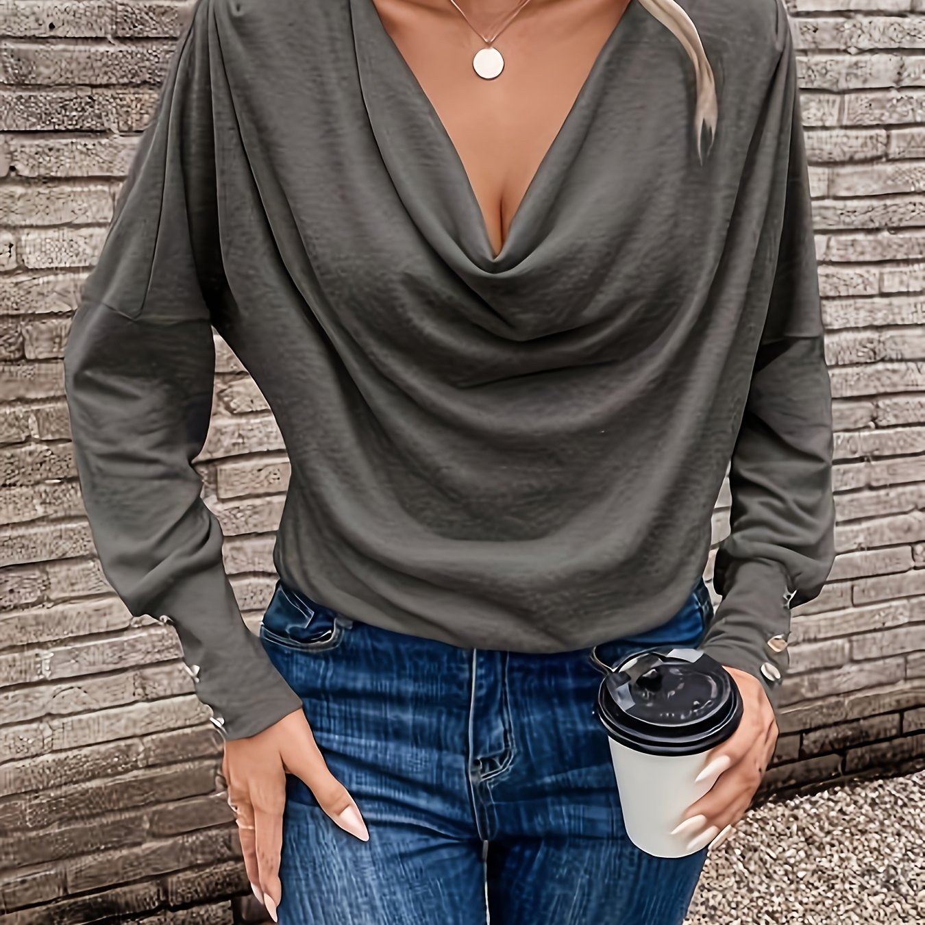 Fashionable And Versatile Long - Sleeve T-Shirt for Women - veyora