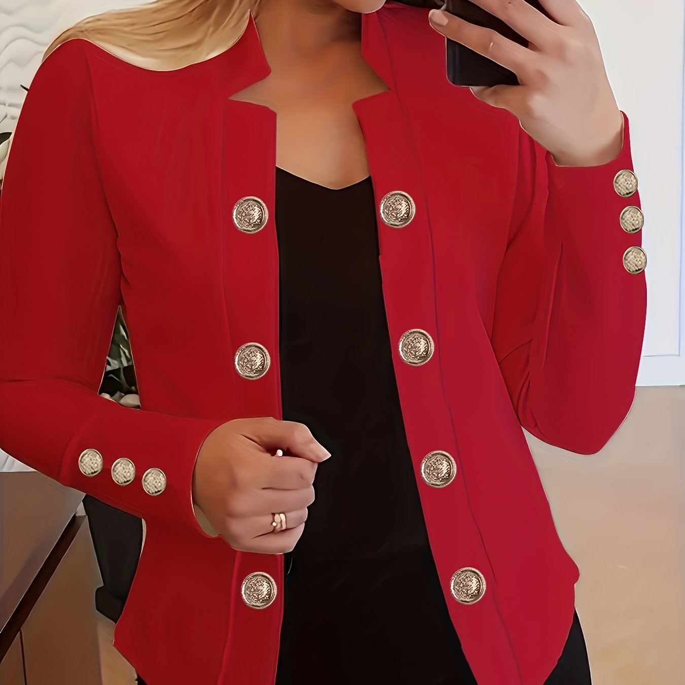 Spring and Autumn Fashion Solid Color Thin Women's Long Sleeve Casual Jacket - veyora