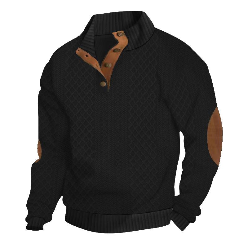 Comfortable Stand Collar Long Sleeve Knitted Pullover