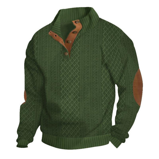 Comfortable Stand Collar Long Sleeve Knitted Pullover