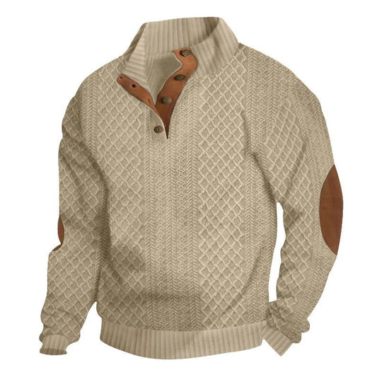 Comfortable Stand Collar Long Sleeve Knitted Pullover