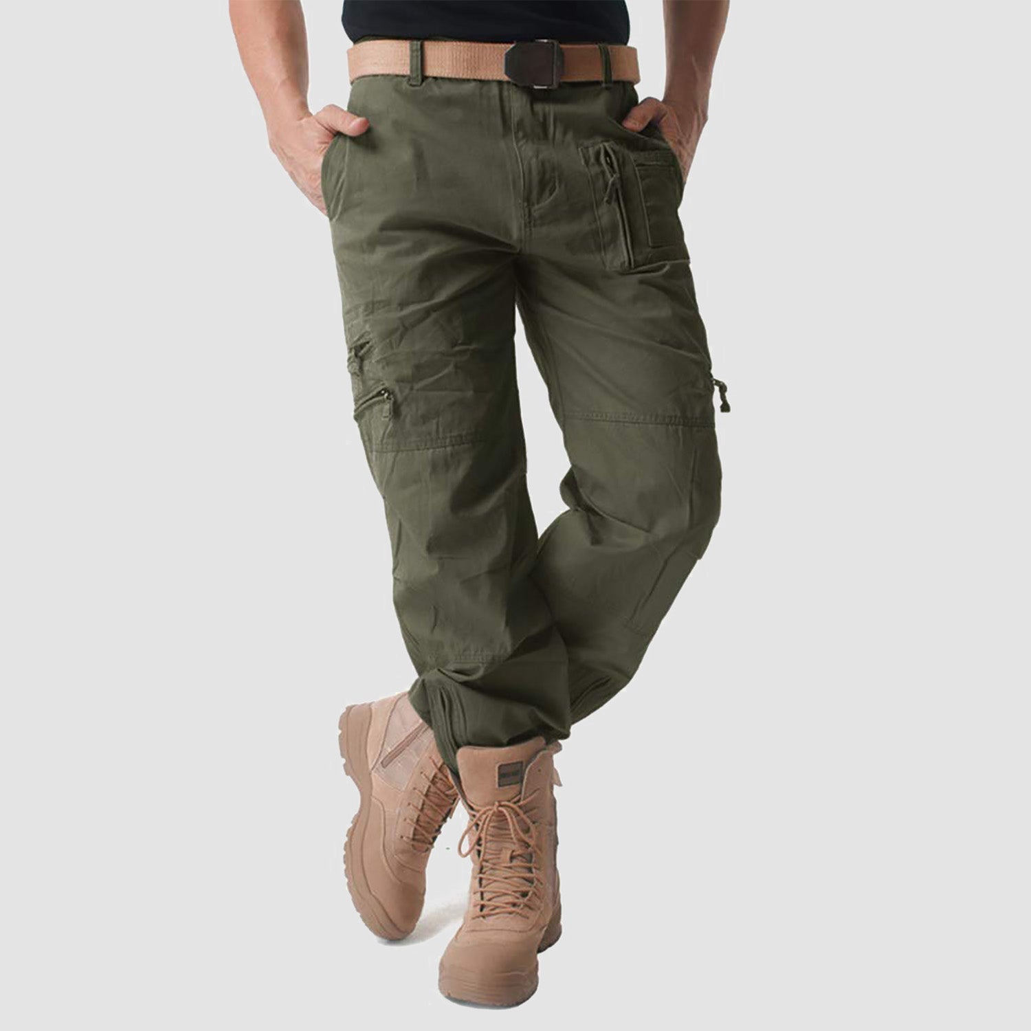 Men's Tactical Cargo Pants with 9 Pockets for Hiking