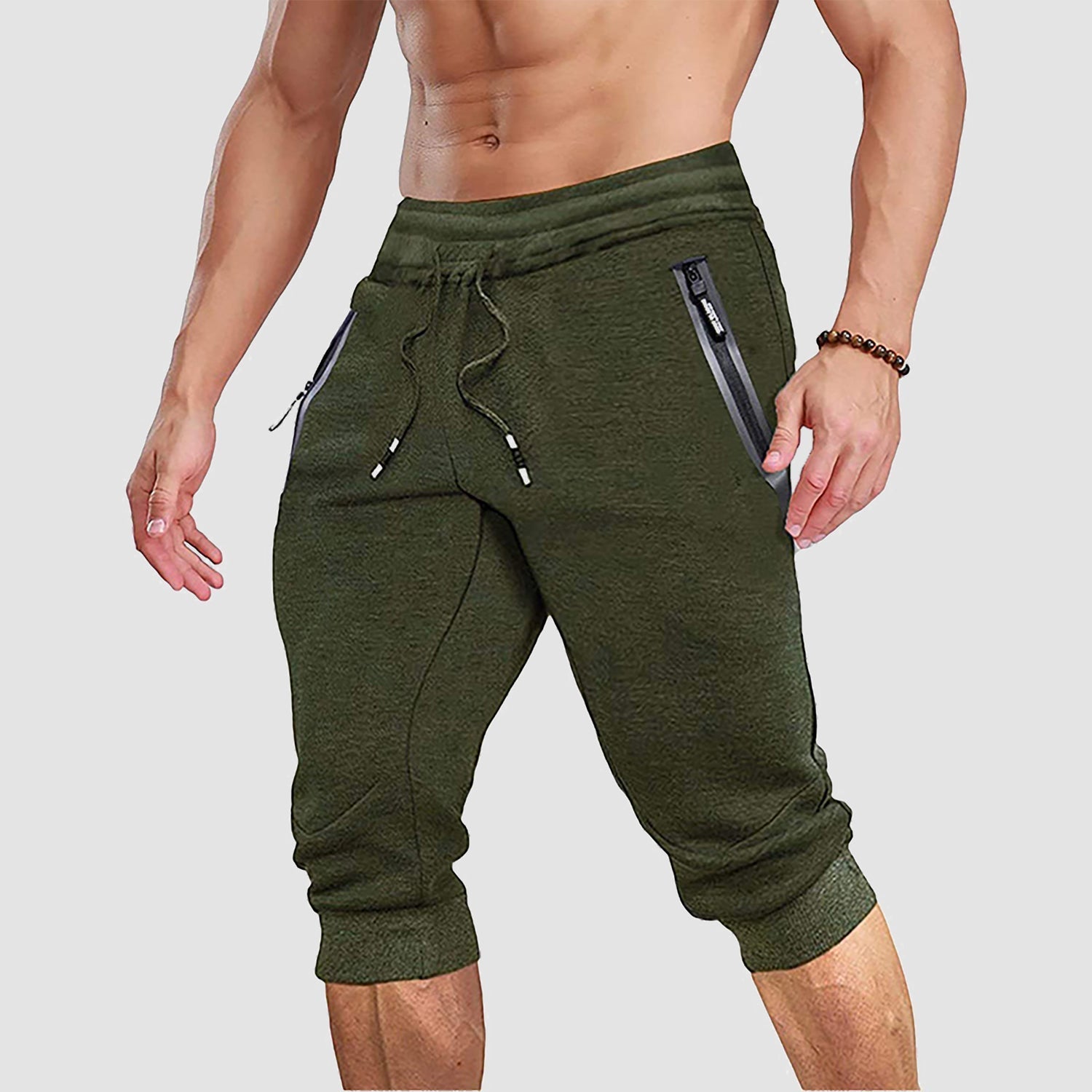 Men's 3/4 Capri Joggers with Pockets