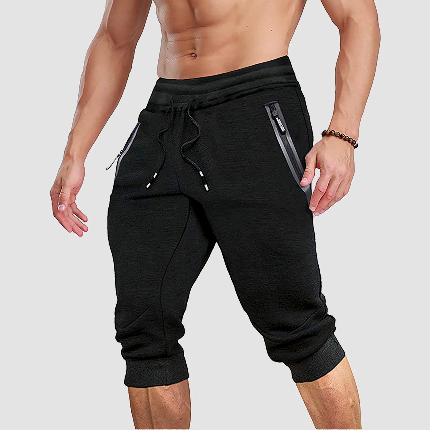Men's 3/4 Capri Joggers with Pockets