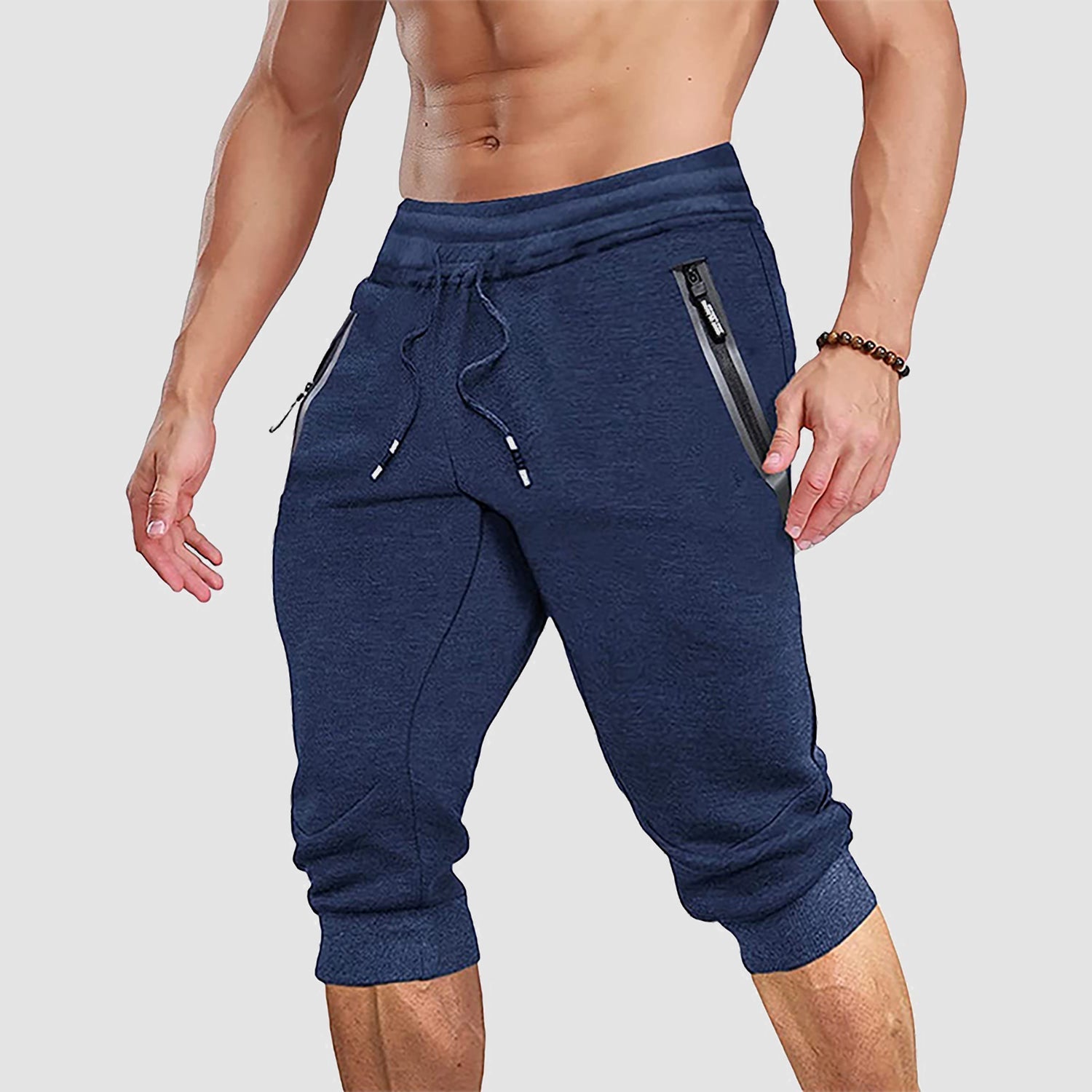 Men's 3/4 Capri Joggers with Pockets