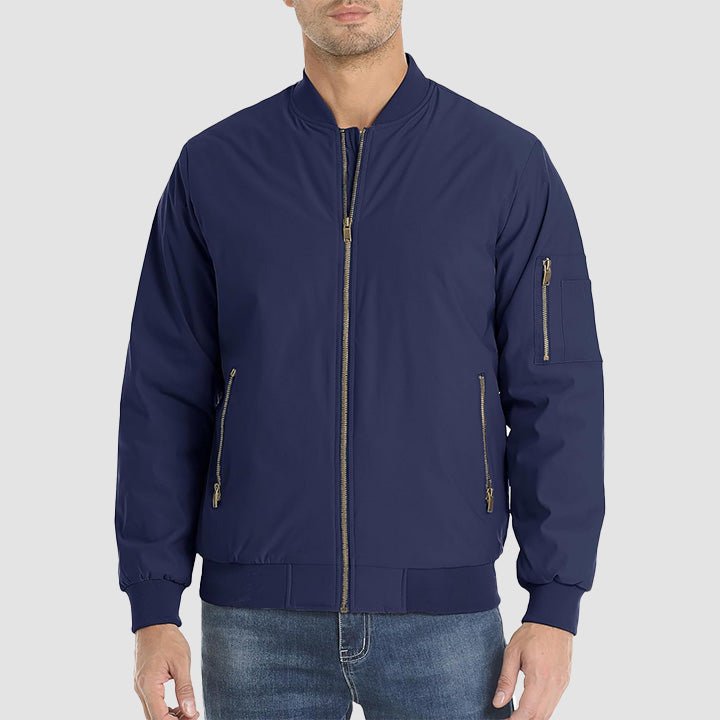 Men's Bomber Jacket – Casual Zip-Up Windbreaker