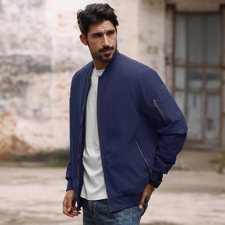 Men's Bomber Jacket – Casual Zip-Up Windbreaker