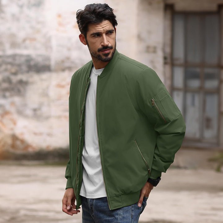 Men's Bomber Jacket – Casual Zip-Up Windbreaker