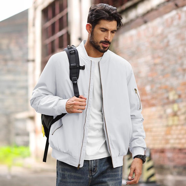Men's Bomber Jacket – Casual Zip-Up Windbreaker