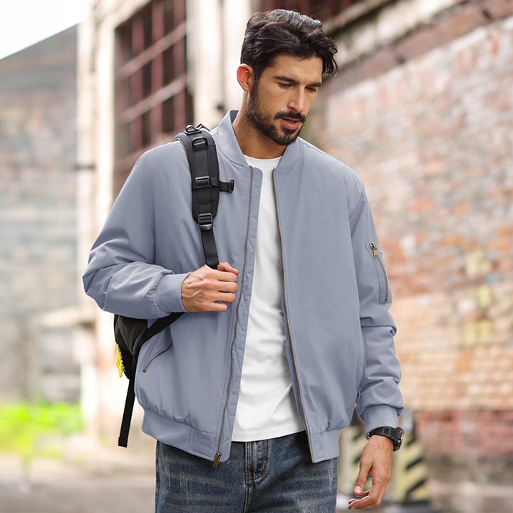 Men's Bomber Jacket – Casual Zip-Up Windbreaker