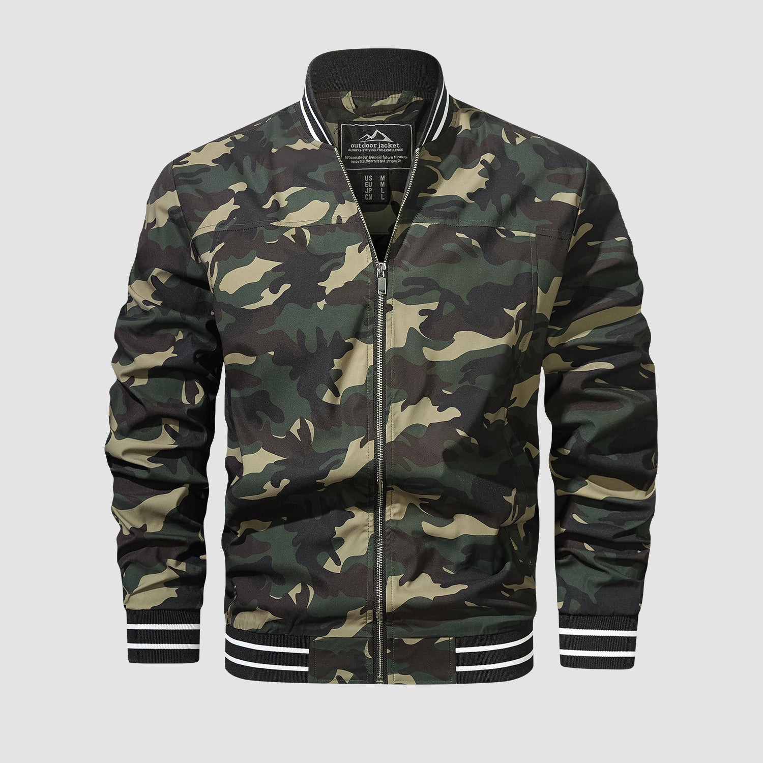 Men's Lightweight Bomber Jacket Casual Windbreaker
