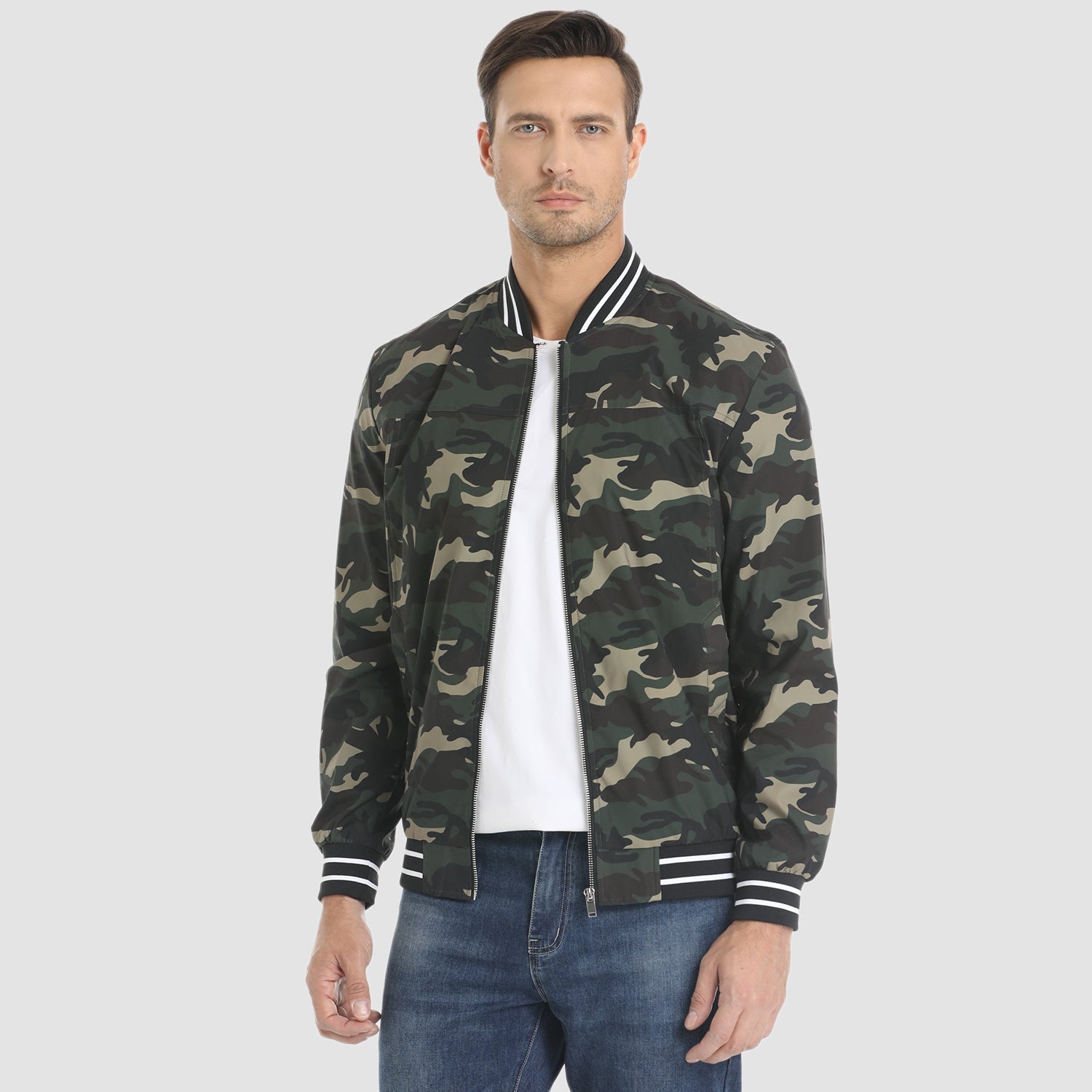 Men's Lightweight Bomber Jacket Casual Windbreaker
