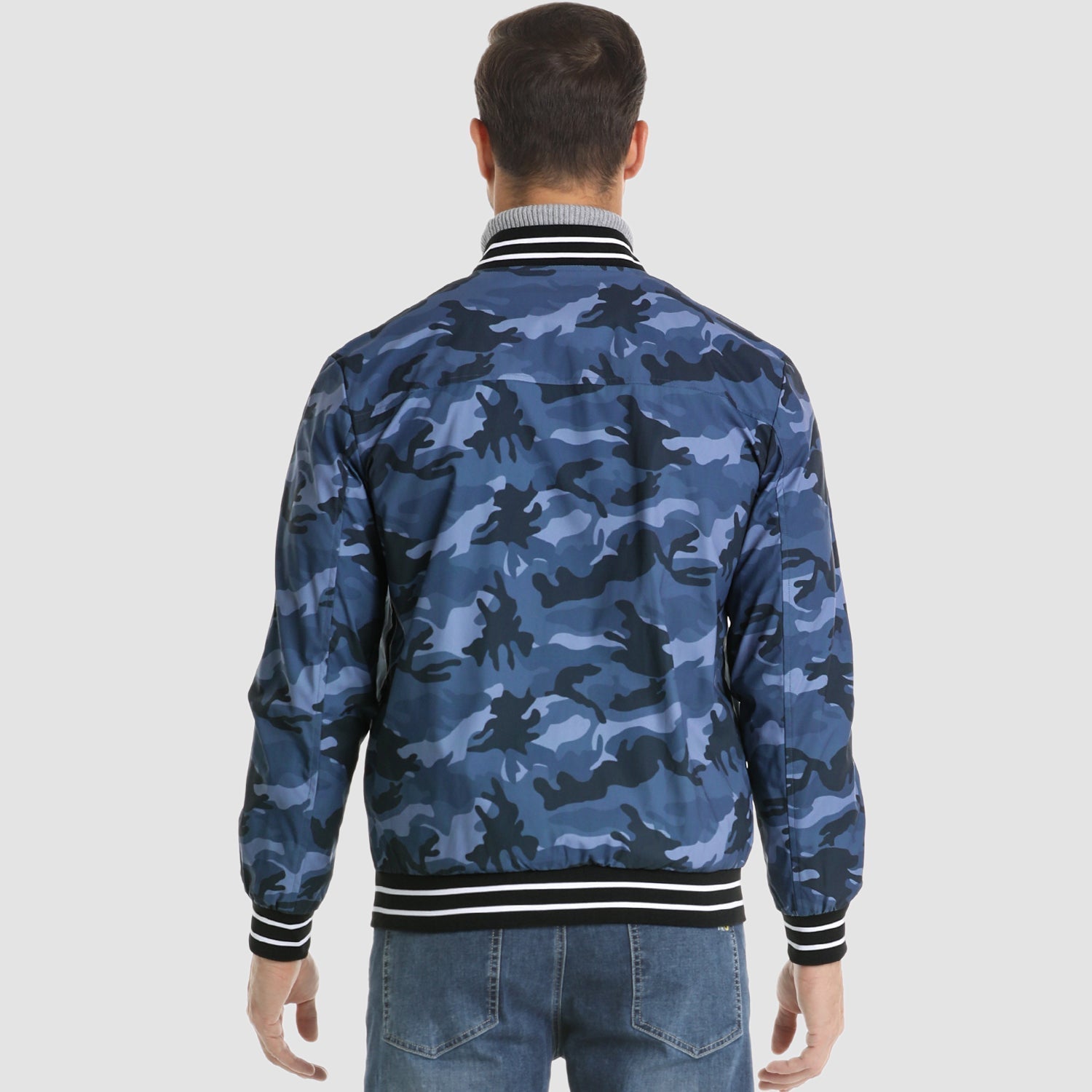 Men's Lightweight Bomber Jacket Casual Windbreaker