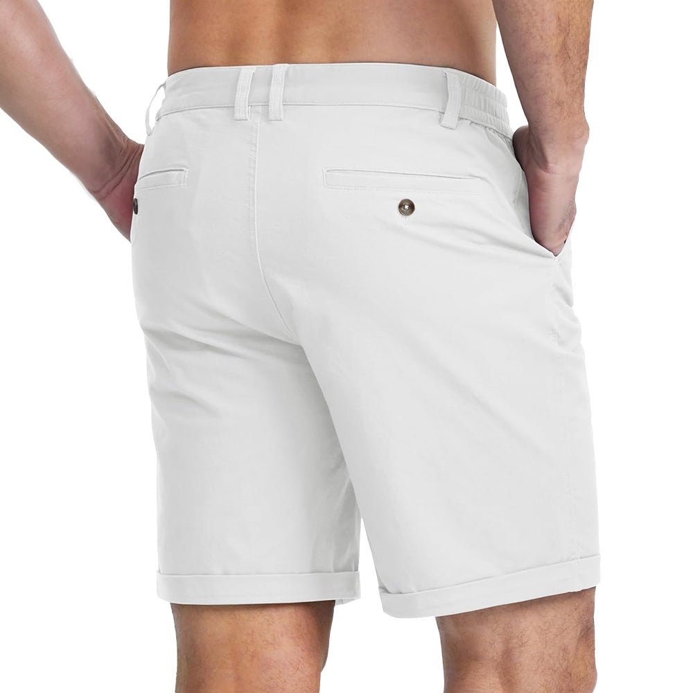 Men's Classic Stretch Chino Shorts with Pockets