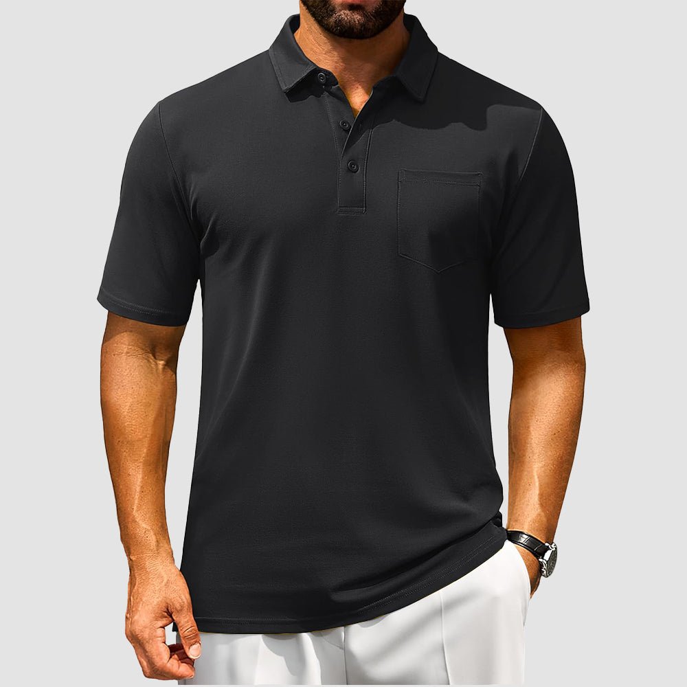 Men's Cotton Polo Shirts - Breathable Short Sleeve Golf Tee