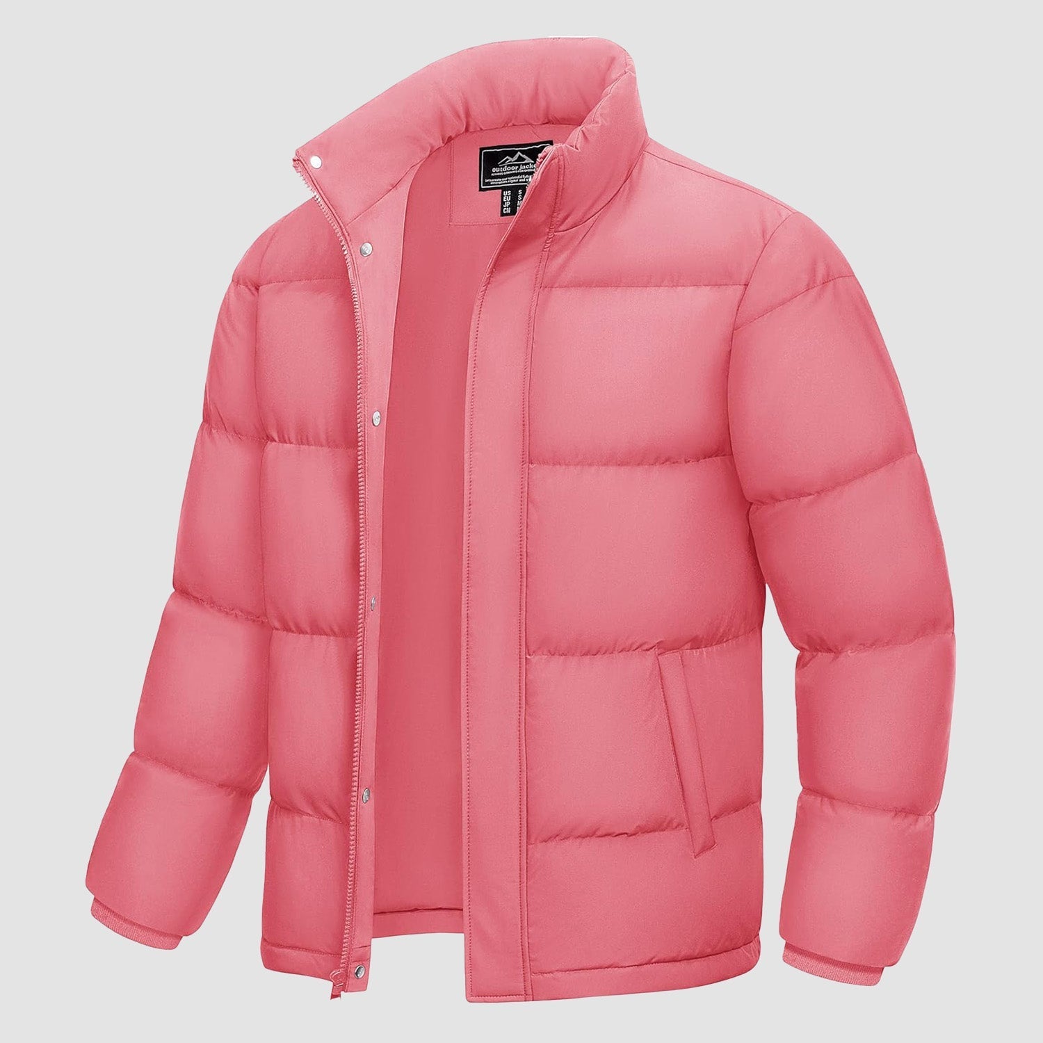 Men's Warm Down Puffer Jacket, Water-Resistant & Windproof