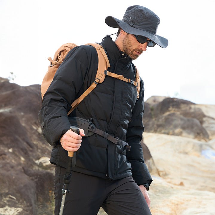 Men's Warm Down Puffer Jacket, Water-Resistant & Windproof