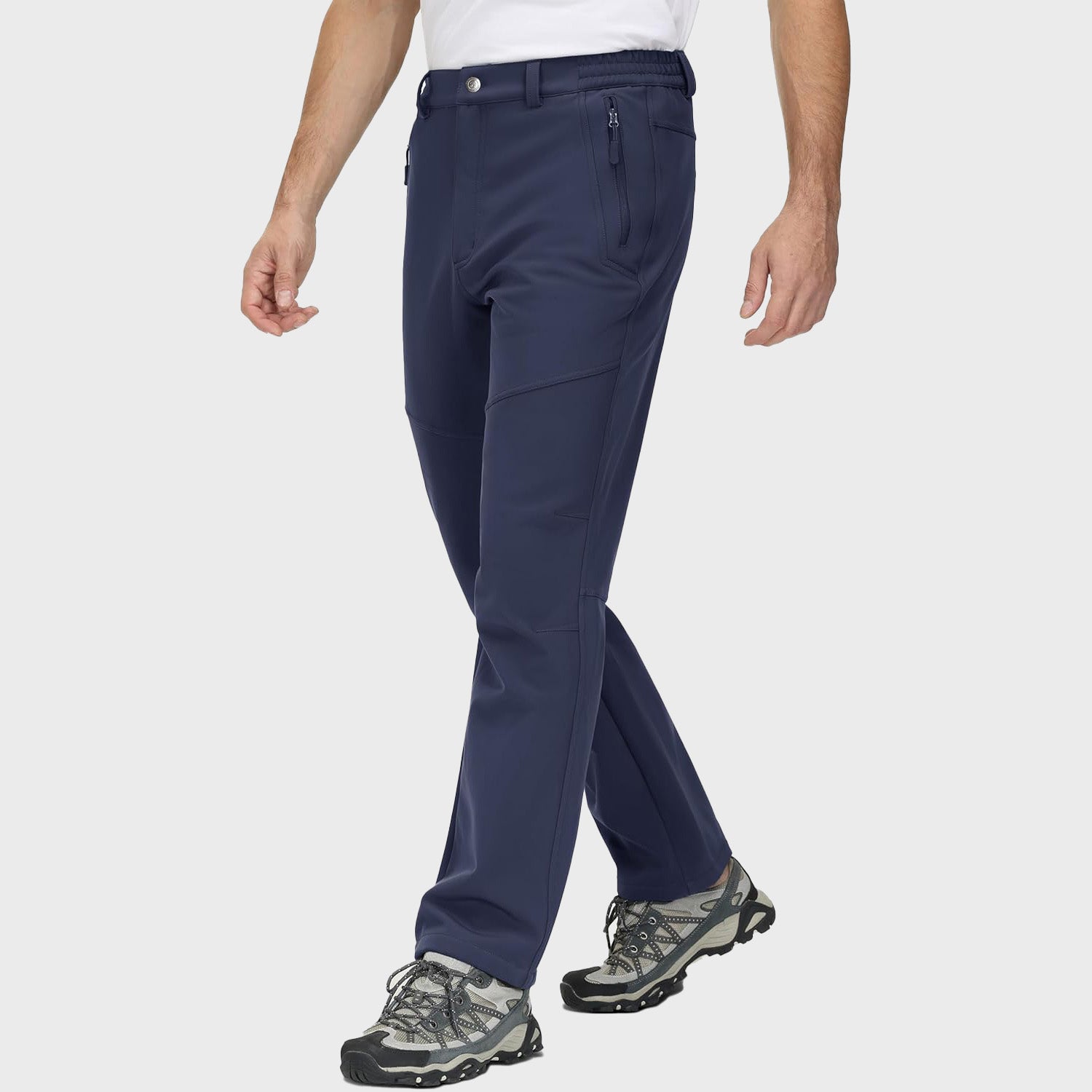 Men's Fleece Hiking Pants Water Resistant Ski Snow Pants