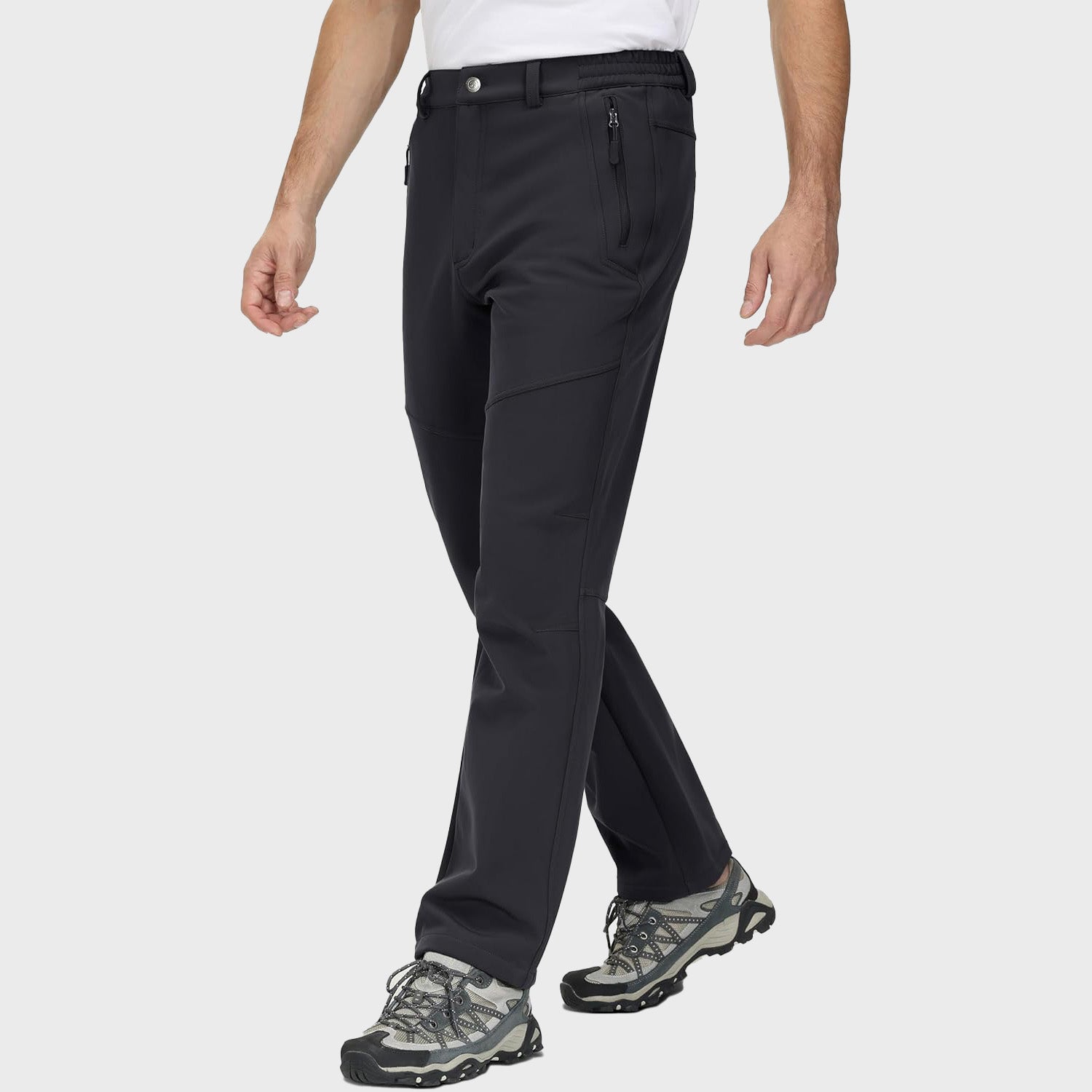 Men's Fleece Hiking Pants Water Resistant Ski Snow Pants