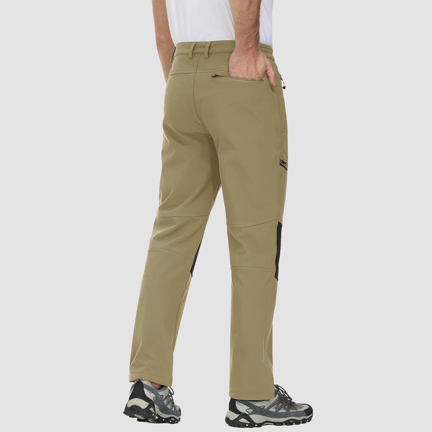 Men's Fleece-Lined Ski Pants - Water-Resistant, 4 Zip Pockets