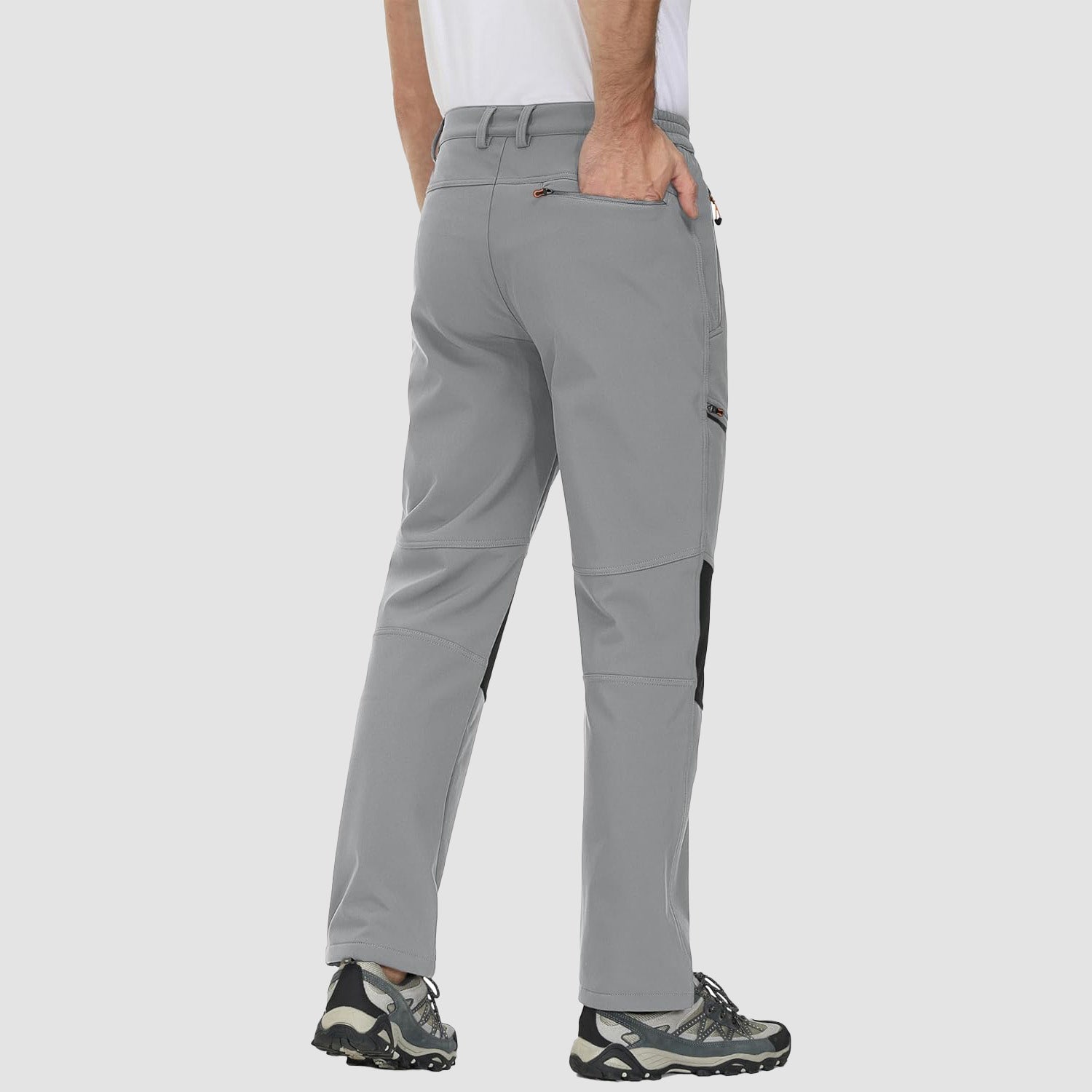Men's Fleece-Lined Ski Pants - Water-Resistant, 4 Zip Pockets