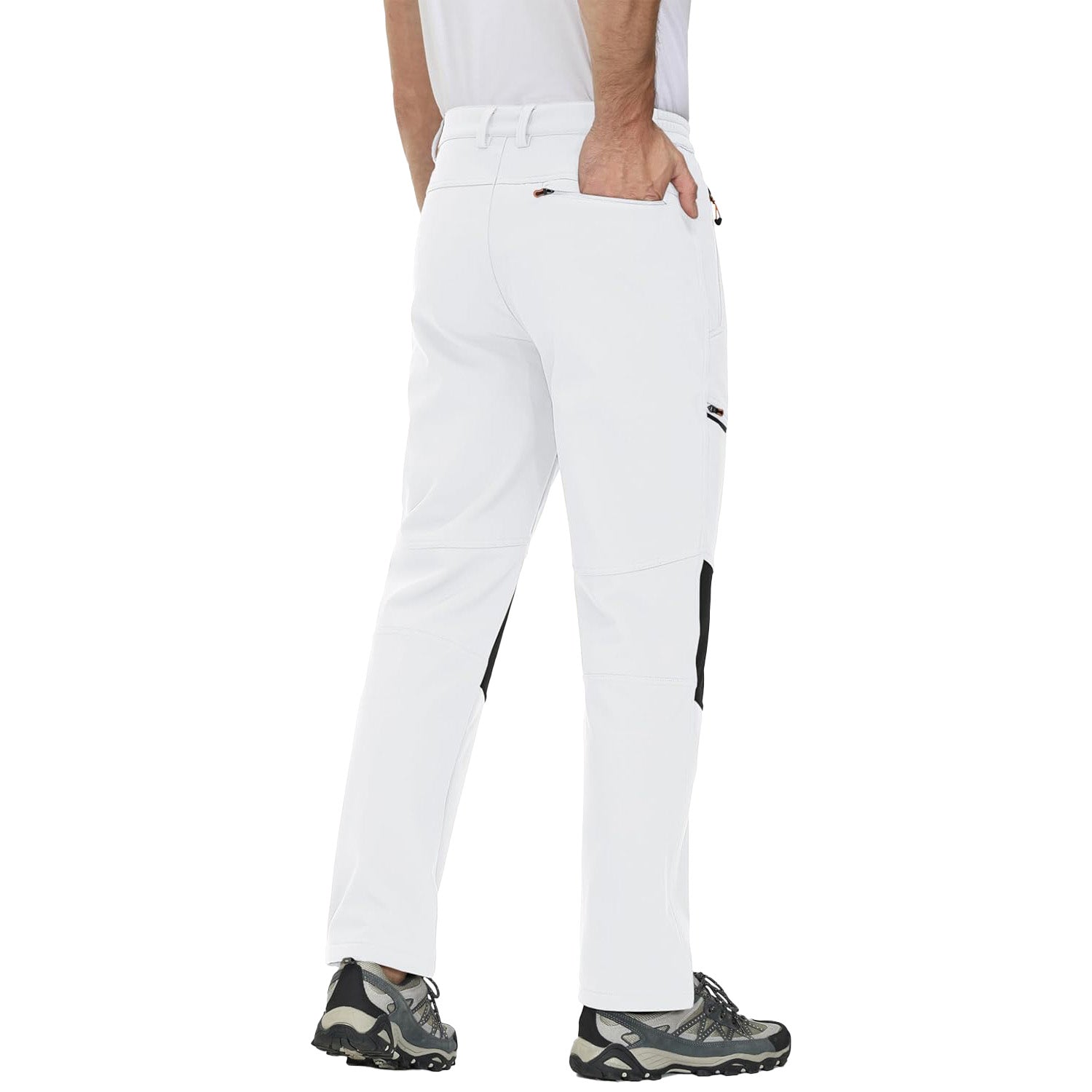 Men's Fleece-Lined Ski Pants - Water-Resistant, 4 Zip Pockets