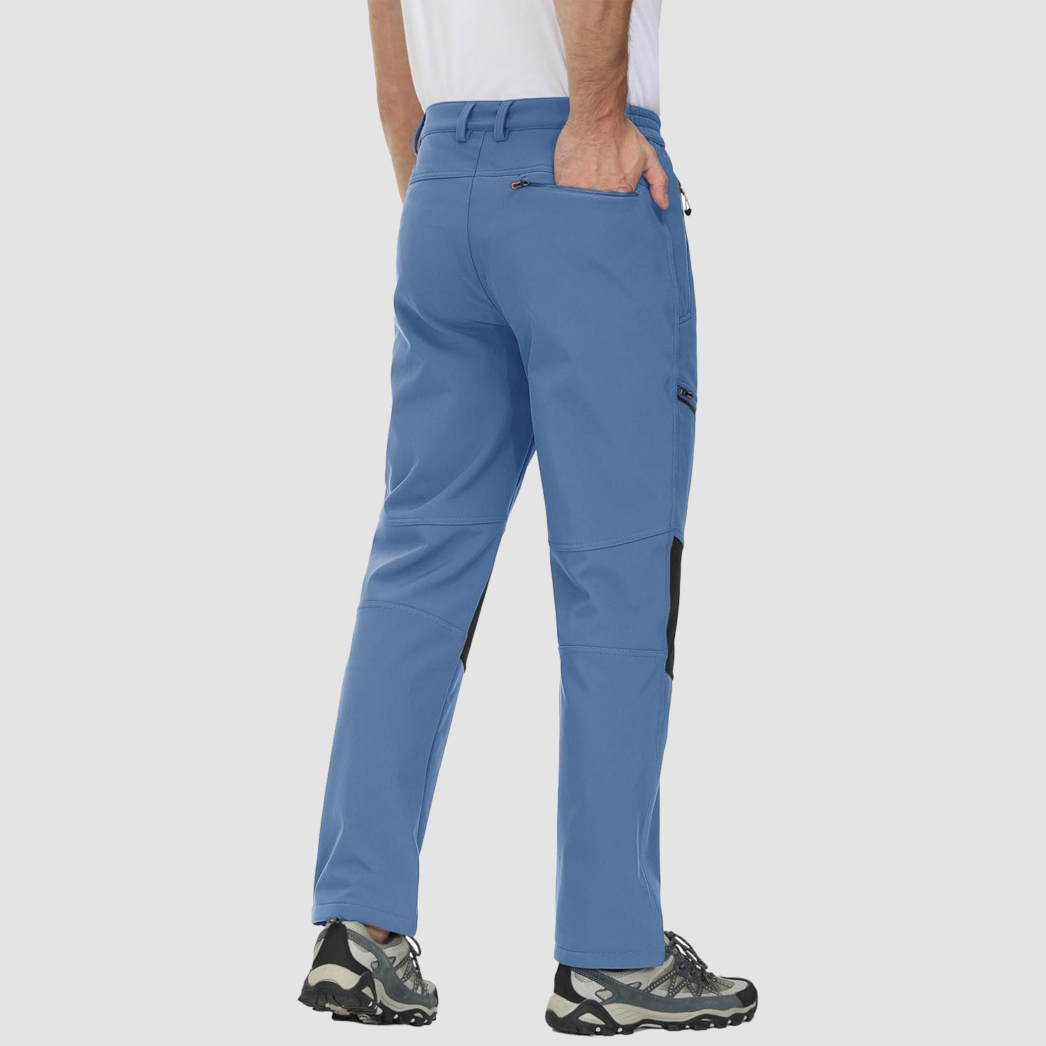 Men's Fleece-Lined Ski Pants - Water-Resistant, 4 Zip Pockets