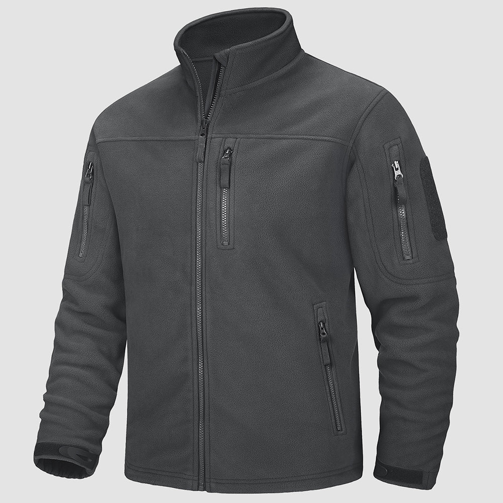 Men's Fleece Tactical Jacket Stand Collar Military Field Jackets