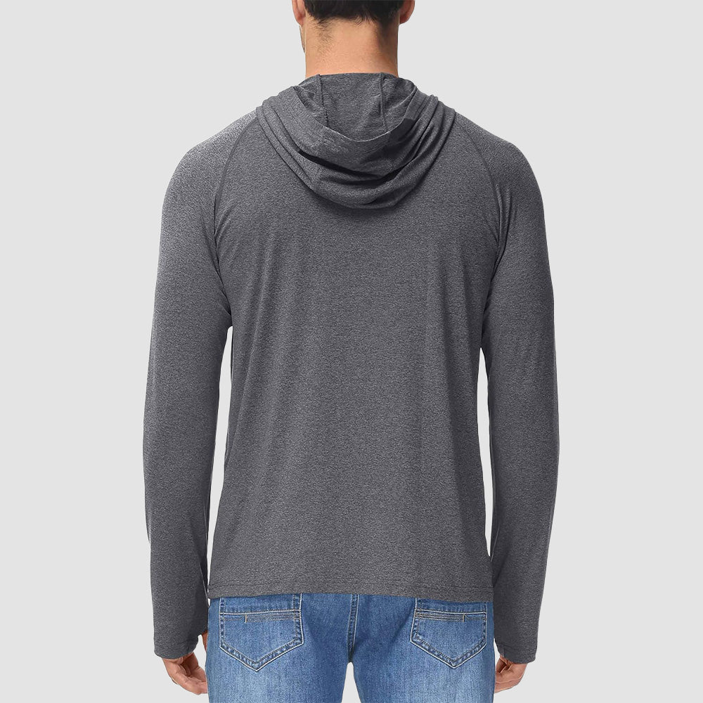 Men's Hooded UPF 50+ Sun Protection Sherpa Fishing Shirt