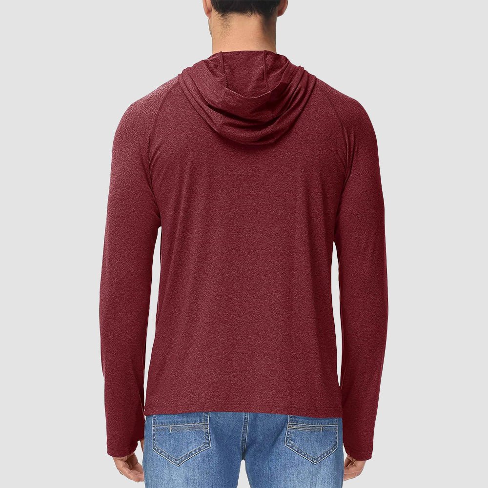 Men's Hooded UPF 50+ Sun Protection Sherpa Fishing Shirt