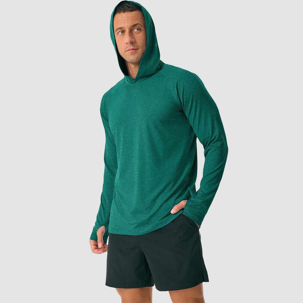 Men's Hooded UPF 50+ Sun Protection Sherpa Fishing Shirt