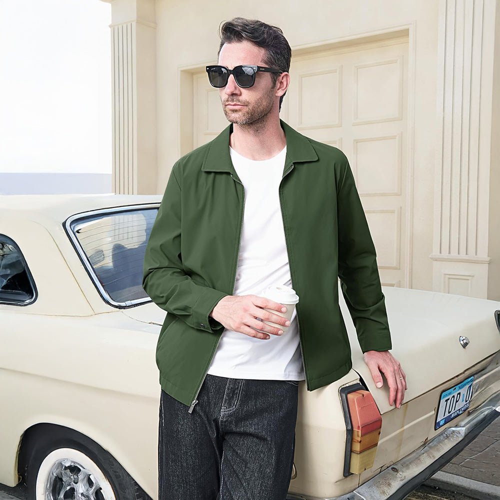 Men's Lightweight Jacket Casual Laydown Collar Jacket