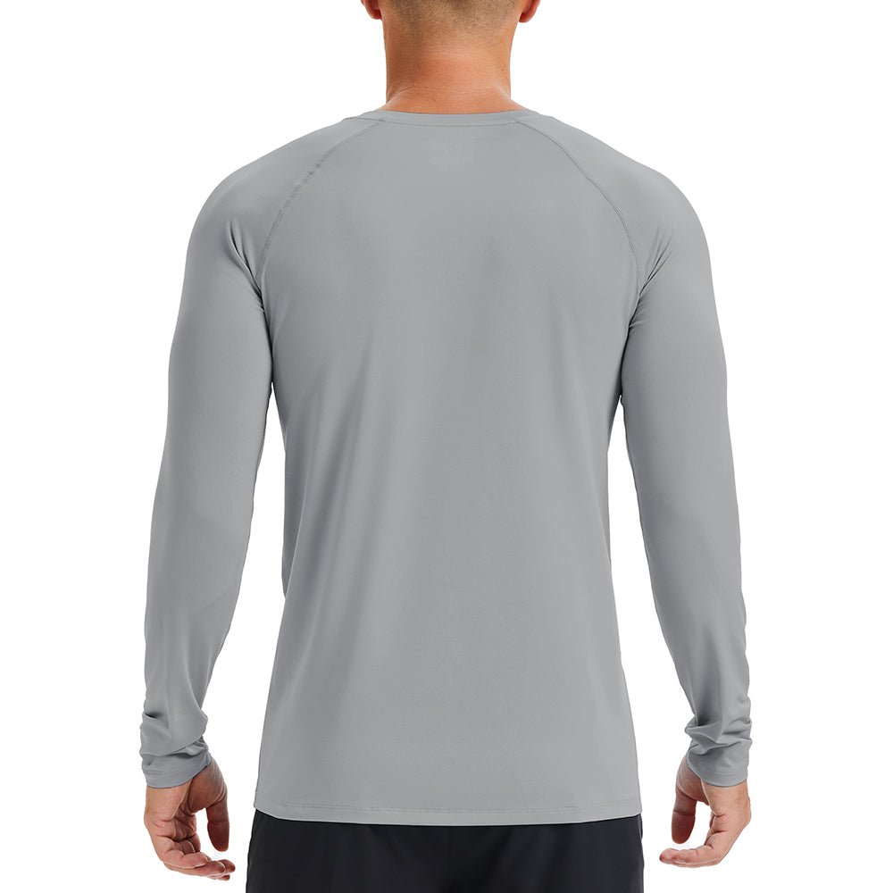 Men's Long Sleeve Rash Guard UPF 50+ Athletic Swim Shirt