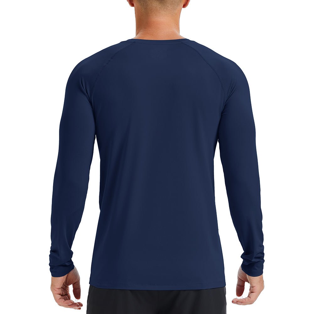 Men's Long Sleeve Rash Guard UPF 50+ Athletic Swim Shirt