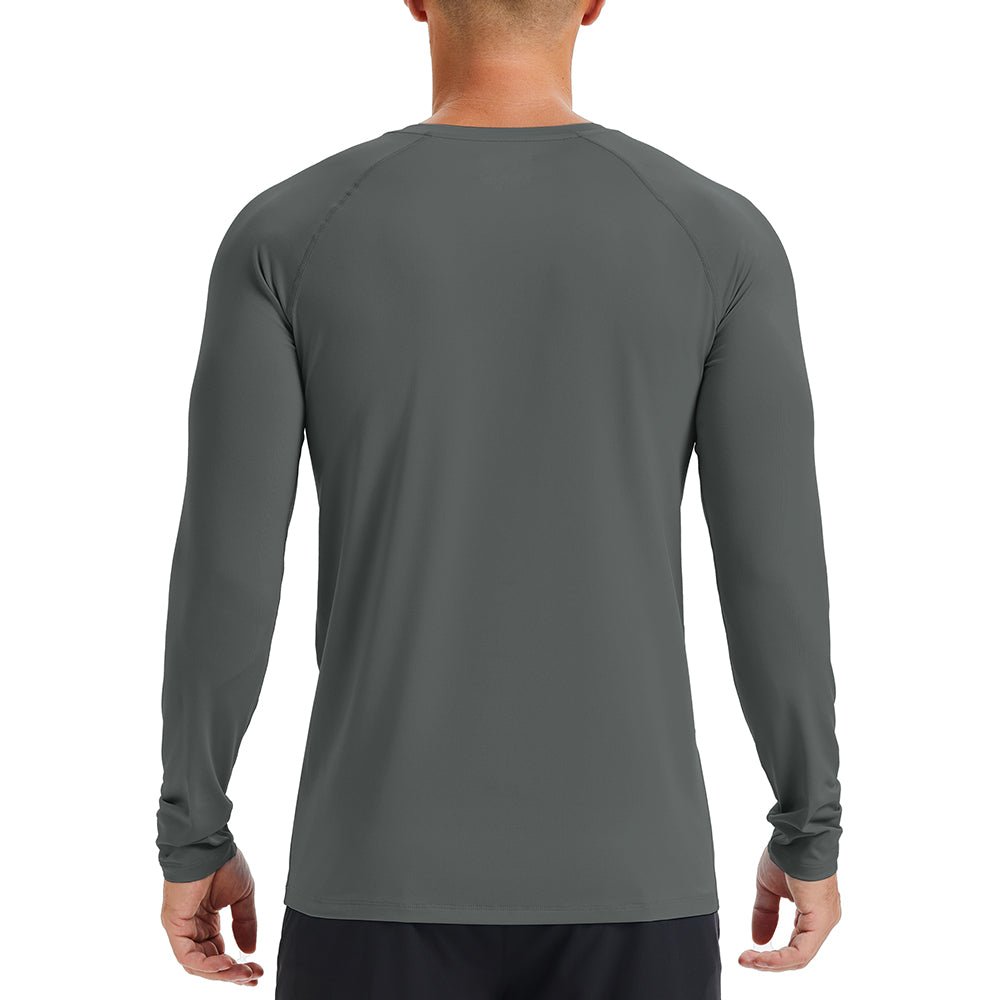 Men's Long Sleeve Rash Guard UPF 50+ Athletic Swim Shirt