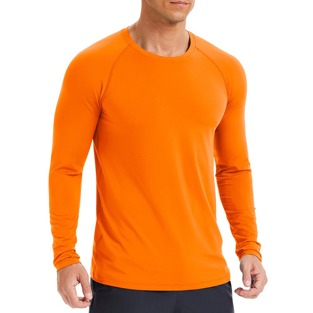 Men's Long Sleeve Rash Guard UPF 50+ Athletic Swim Shirt