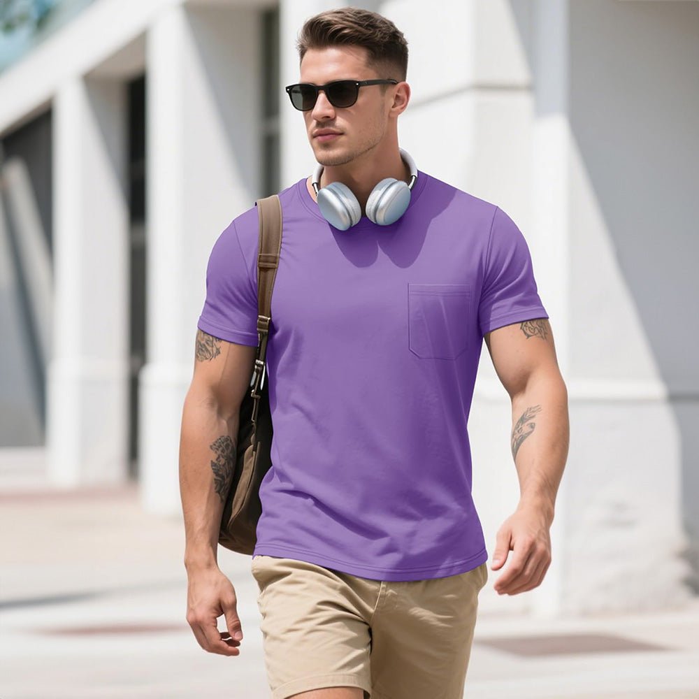 Men's Pocket T-Shirt UPF 50+ Lightweight Summer Crewneck